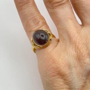 C&C Vintage Baltic Amber Ring 1/20 10K Gold Filled - Size 4 1/2